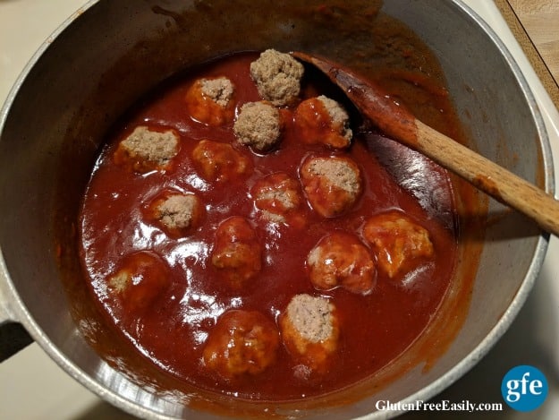Gluten-Free Spiced Meatballs. These flavorful meatballs served in a sweet and spicy sauce are always the hit of the party!
