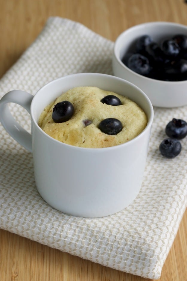 Gluten-Free Blueberry Mug Muffin (Keto). Suzanne of Keto Karma says: “I love a good mug muffin! Sometimes it’s nice to have a simple and quick recipe that doesn’t involve large amounts of specialty flours or dirty dishes! Enjoy this muffin warm and topped with butter, all in under 10 minutes!” One of 20 gluten-free muffin recipes for March Muffin Madness.