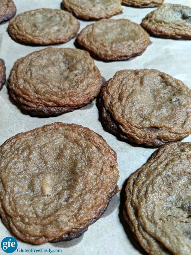 Gluten-Free Banana Flour Chocolate Chip Cookies. Delicious grain-free treats that are just soft enough and chewy enough! [from GlutenFreeEasily.com]