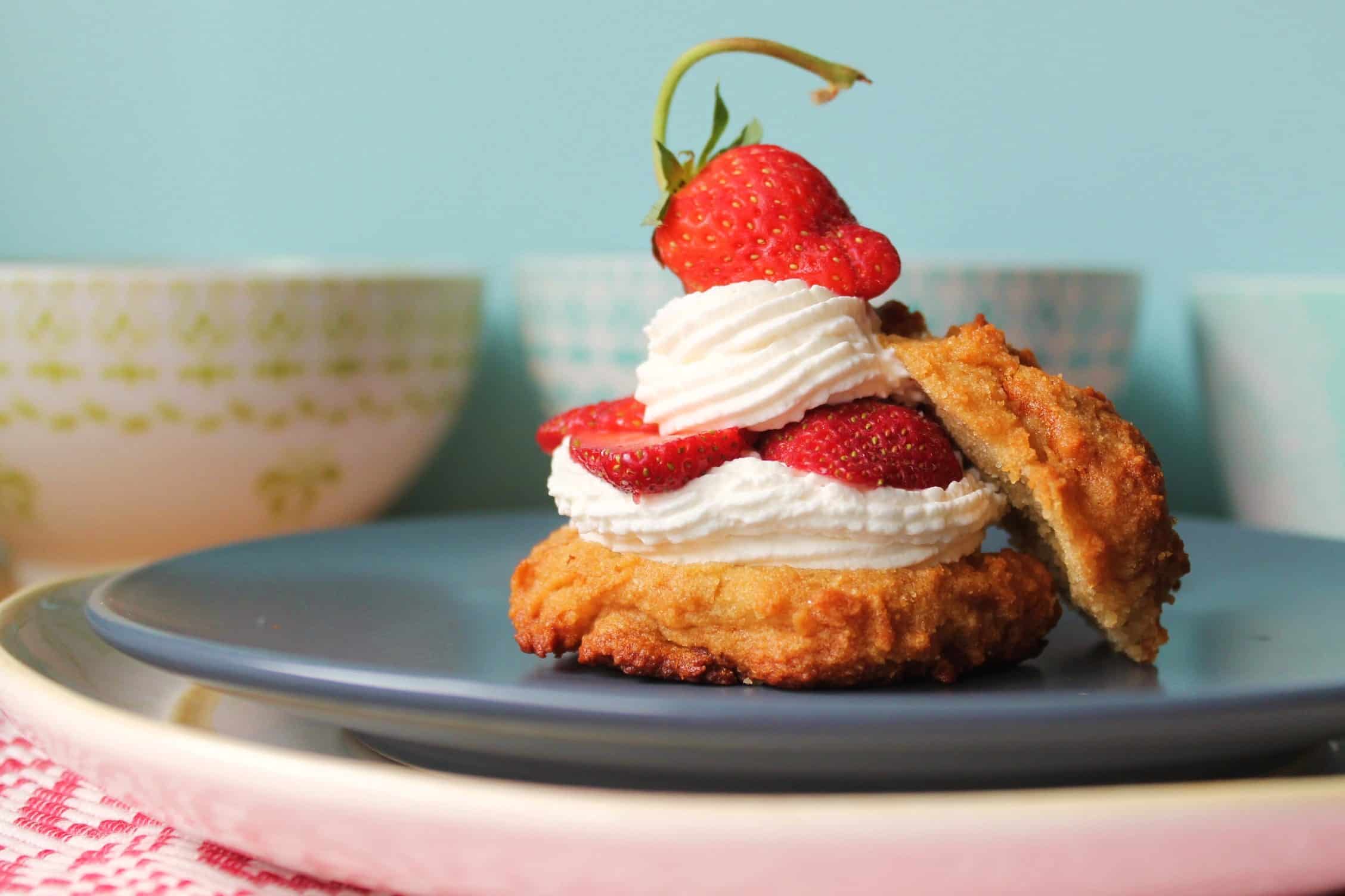 Grain-Free Strawberry Shortcake. One of 25 gluten-free strawberry shortcake recipes on gfe. [featured on GlutenFreeEasily.com]