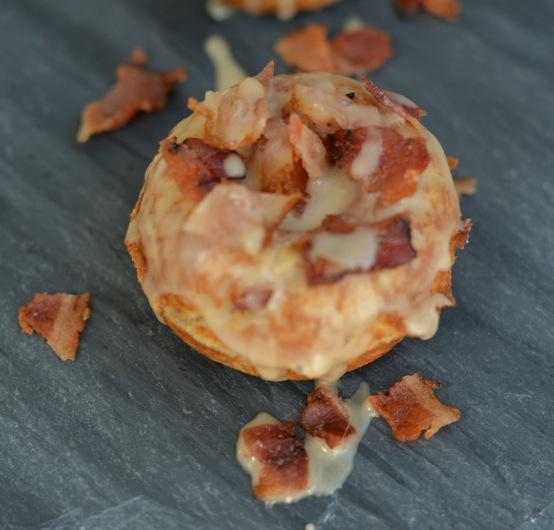 Gluten-Free Maple Bacon Mini Donuts. One of 50 gluten-free bacon recipes featured on gfe. [from GlutenFreeEasily.com]