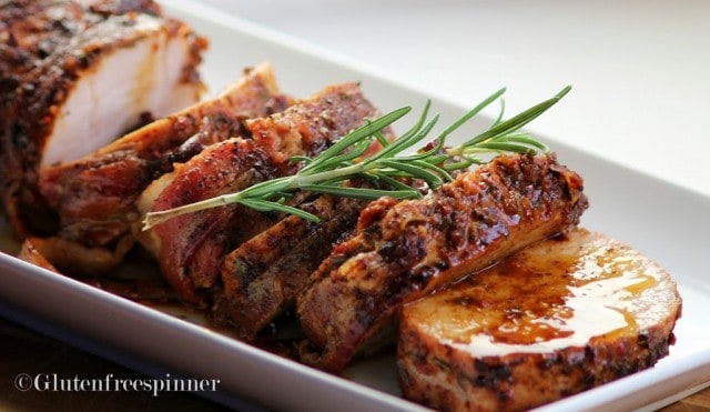 Pork Tenderloin wrapped in bacon. One of 50 gluten-free bacon recipes featured on gfe. [from GlutenFreeEasily.com]