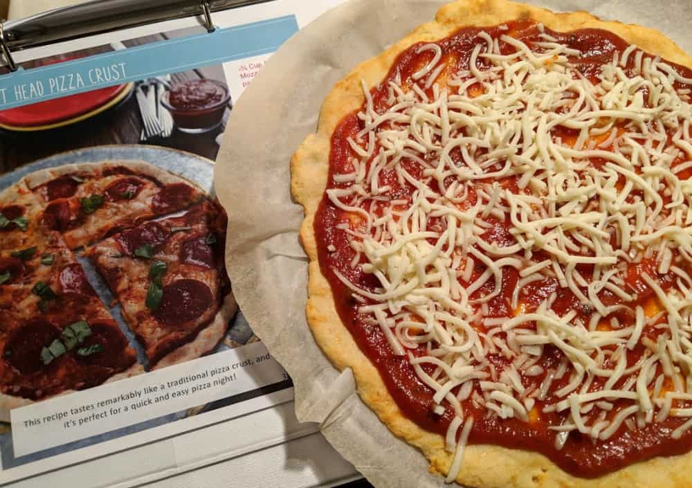 Gluten-Free Fat Head Pizza Crust recipe from Keto Breads cookbook. [featured on GlutenFreeEasily.com]