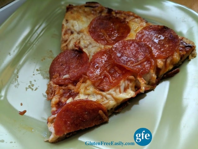 Gluten-Free Holy Cow Pizza Crust! A slice of gluten-free pizza worth having every night. Really. Learn the secret ingredient that makes it so. [from GlutenFreeEasily.com]