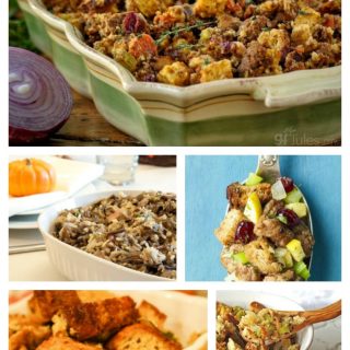 Holiday-Worthy Gluten-Free Stuffing Recipes. Over 35 of them featured on gfe. [GlutenFreeEasily.com]