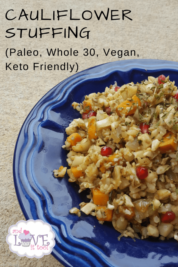 Paleo Keto Cauliflower Stuffing. One of 35 gluten-free stuffing and dressing recipes featured on gfe. [from GlutenFreeEasily.com]