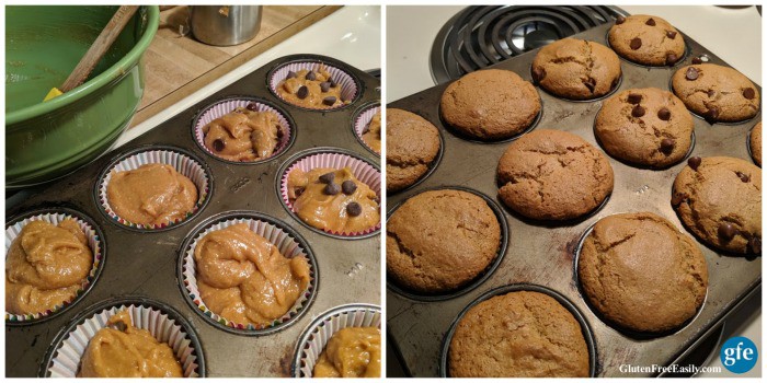 Gluten-Free Peanut Butter Muffins and Peanut Butter Chocolate Chip Muffins