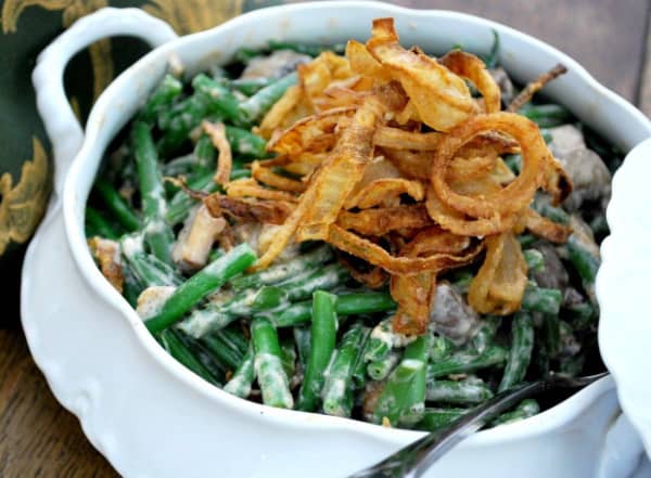Gluten-Free Green Bean Casserole from Pamela's. One of over 20 gluten-free green bean casserole recipes and other green bean dishes that you will love featured on Gluten Free Easily.