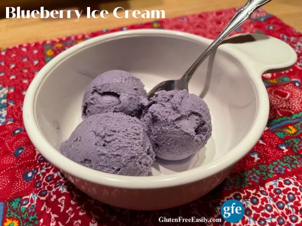 Blueberry Ice Cream (with Easy Dairy-Free, Vegan Option)