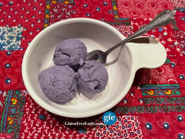 Blueberry Ice Cream (with Easy Dairy-Free, Vegan Option)