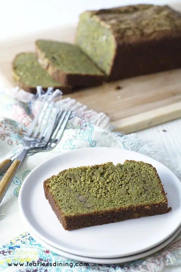 Gluten-Free Matcha Banana Bread from Fearless Dining. One of the best gluten-free banana bread recipes featured on gfe.