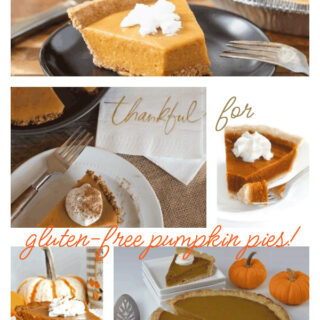 Gluten-Free Pumpkin Pie Recipes Featured on GlutenFreeEasily.com (gfe)