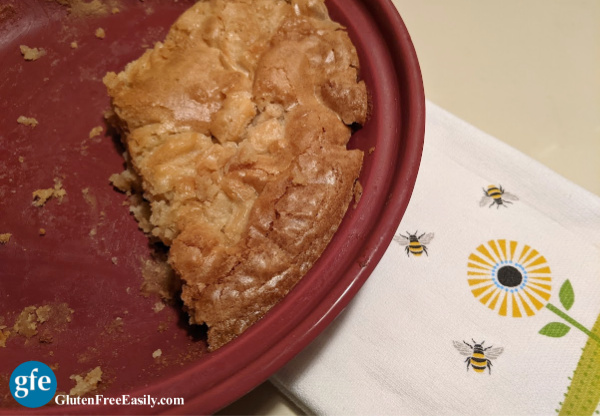 Easy Crustless Gluten-Free Caramel Apple Pie. What's left.