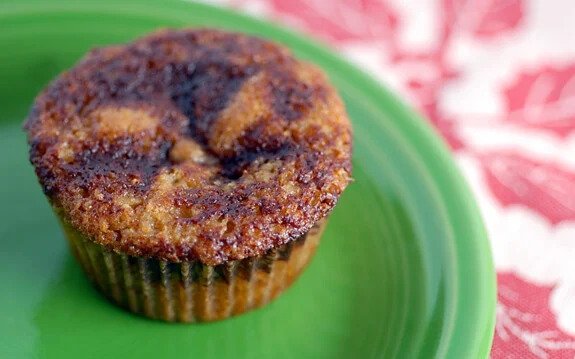 Gluten-free grain-free Cinnamon Bun Muffins from Elana's Pantry. One of 30 gluten-free recipes to enjoy for Christmas morning.