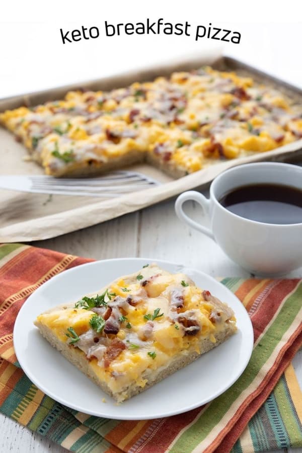 Keto Breakfast Pizza from All Day I Dream About Food. One of 30 gluten-free recipes to enjoy on Christmas morning.