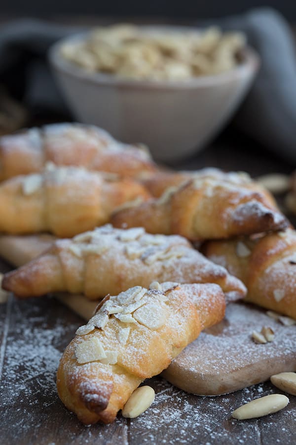 Keto Almond Croissants from All Day I Dream About Food. One of the best gluten-free croissant recipes and crescent recipes featured on gfe.
