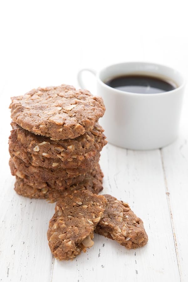 Keto Maple Breakfast Cookies. One of over 20 gluten-free oat-free oatmeal recipes featured on GlutenFreeEasily.com.