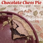 Gluten-Free Chocolate Chess Pie. Ugly but delicious, which explains why only one slice was left after Thanksgiving.