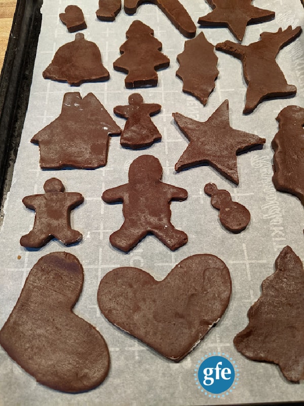 Gluten-Free Chocolate Gingerbread Cookies Ready to Go in the Oven