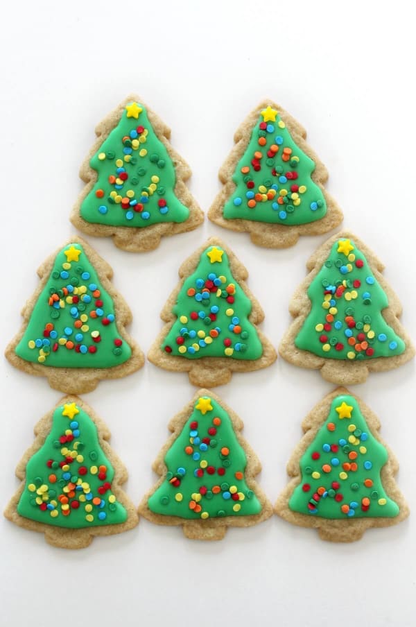 Gluten-Free Christmas Tree Sugar Cookies from Strength and Sunshine. One of 30 more gluten-free Christmas cookies you'll want to eat right now. Part 3.