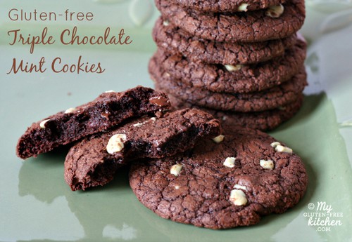 Gluten-Free Triple Chocolate Mint Cookies from My Gluten-Free Kitchen. One of 30 more gluten-free Christmas cookies you'll want to make right now.