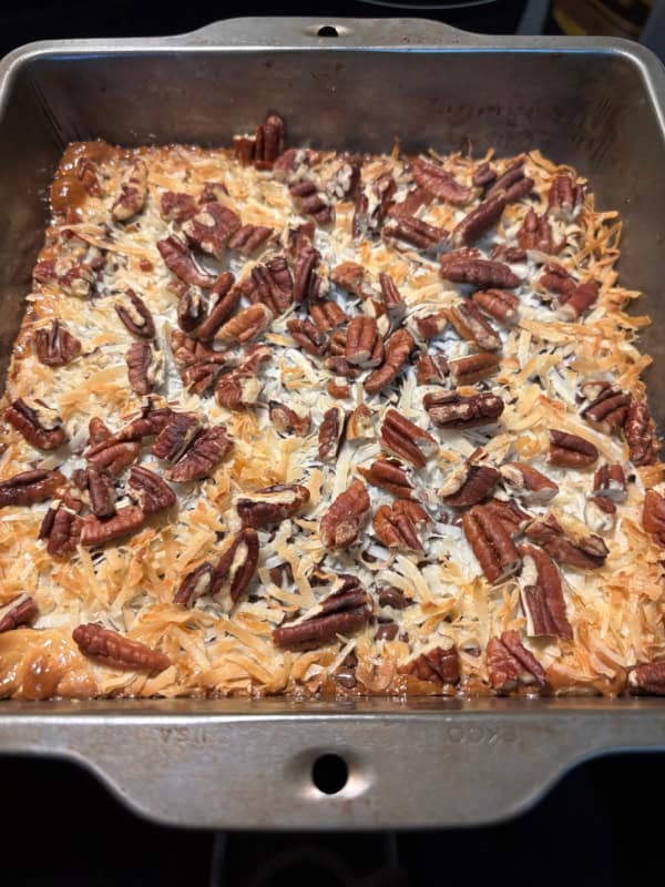 Gluten-Free Magic Quinoa Bars right out of the oven.
