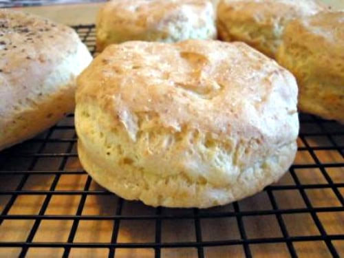Gluten-Free Hamburger Rolls cooling on rack. Once cooled, slice in half and top with your favorite burger!
