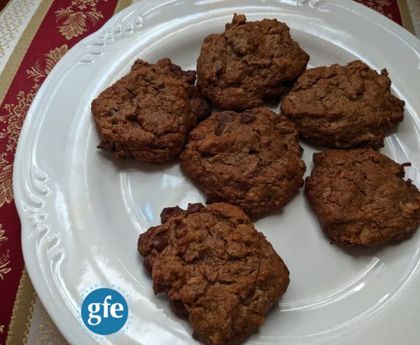Flourless Cashew Butter Coconut Chocolate Chip Cookies from gfe