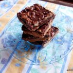 Gluten-Free Dark Chocolate Walnut Bliss Bars. Plus dairy free and refined sugar free, too. Freezer time firms the bars and intensifies the dark chocolate flavor. So, so good!